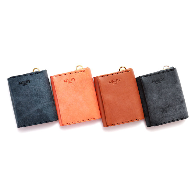 一体型 キーケース カードキー カードが入る カードも入る 三つ折り 本革 レザー