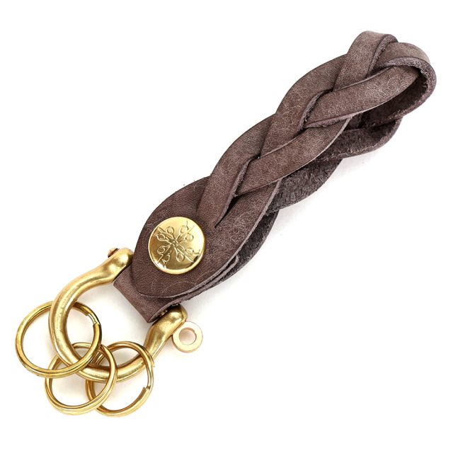 トリコキーホルダー』(全6色)マルゴー/革を編み込んで作ったキーリング