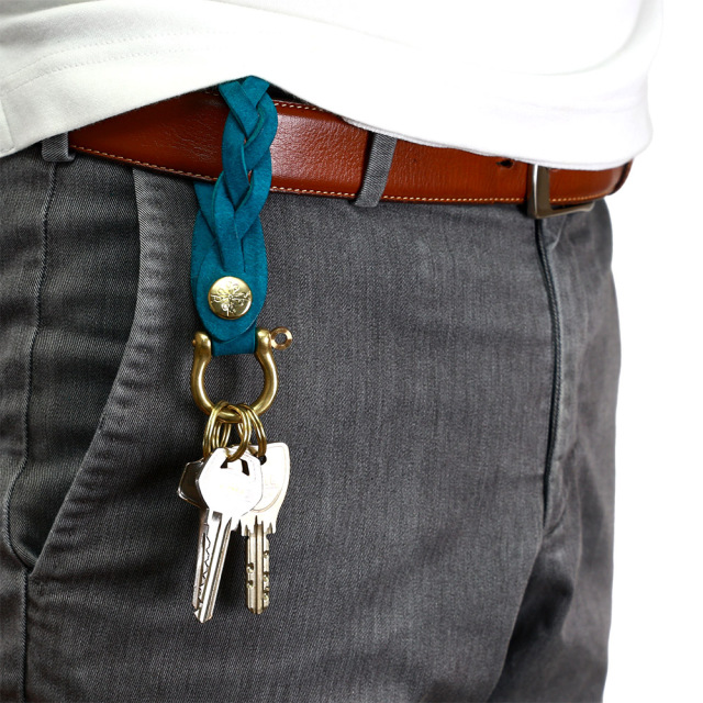 トリコキーホルダー』(全6色)マルゴー/革を編み込んで作ったキーリング