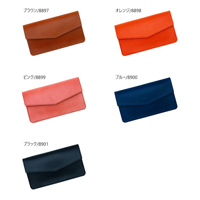 長財布 ロングウォレット シンプル フラット 薄型 革 レザー フラップ イタリアンレザー