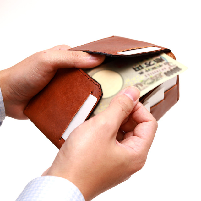 薄い財布 長財布 札入れ 極薄 小さい 薄い コンパクト 短い 革 本革 レザー ミニマリスト