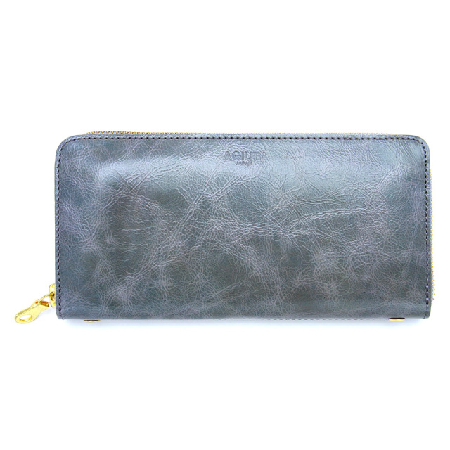 財布 長財布 ロングウォレット 革財布 ラウンドファスナー 本革 牛革 レザー 日本製