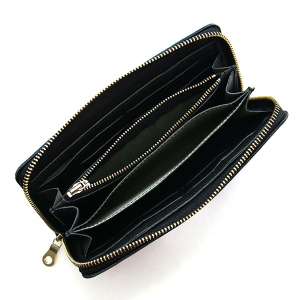 日本製 長財布 ラウンドファスナー