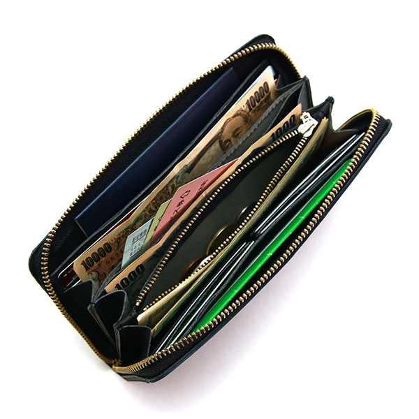 日本製 長財布 ラウンドファスナー