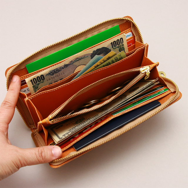 グロット 全7色 東京レザー 通帳やパスポートが入る定番ラウンドファスナー牛革 長財布 日本製 Agility Affa アジリティ アッファ 24