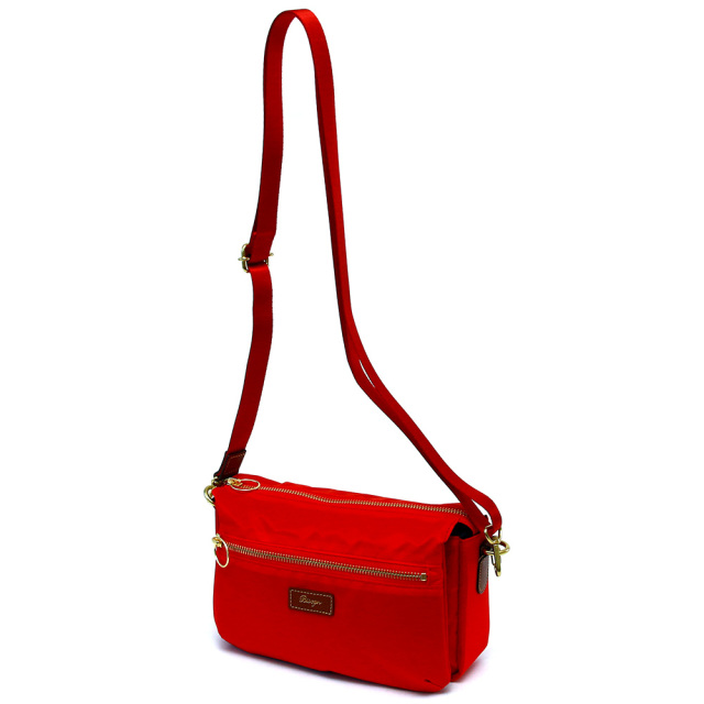 ショルダーバッグ ミニ 旅行 ナイロン 軽量 小さめ レディース レッド