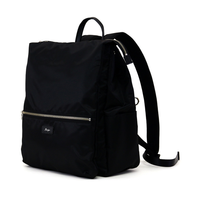 リュック サック レディース ナイロン 軽量 かるい A4 スクエア ブラック