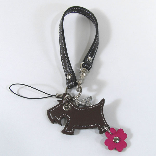 セール 革チャーム テリア 全3色 キュートなテリアのショートストラップ 携帯電話 スマートフォン デジカメ 日本製 Agility Bisogn アジリティ ビゾン 3023 M便 3 3