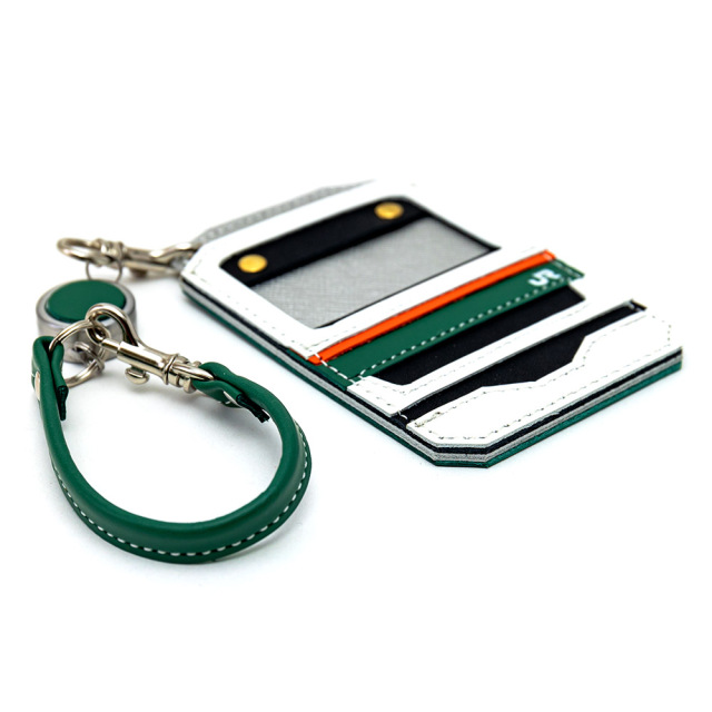 鉄道 電車 JR公認 パスケース 本革 京浜東北線 湘南新宿ライン 山手線 総武線