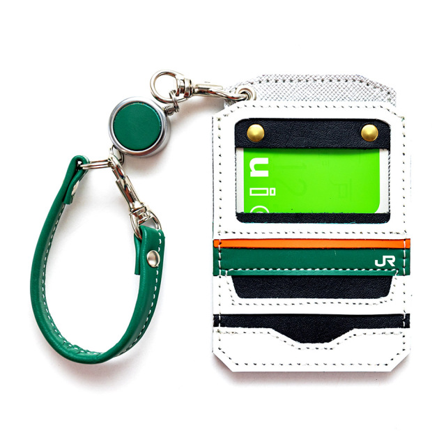 鉄道 電車 JR公認 パスケース 本革 京浜東北線 湘南新宿ライン 山手線 総武線