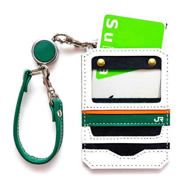 鉄道 電車 JR公認 パスケース 本革 京浜東北線 湘南新宿ライン 山手線 総武線