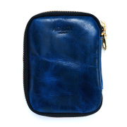 スマートキーケース 2個収納 リモコンキー キーポーチ カードキー 本革 レザー コンパクト