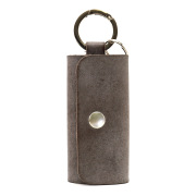 キーケース スリム コンパクト 縦型 3本 リングカラビナ 本革 レザー キーフック