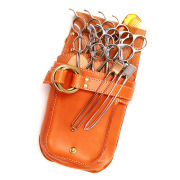 シザーケース 7丁 美容師 スタイリスト 本革 トリマー 腰 斜め掛け 日本製