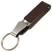 キーホルダー アルミ 金属 レザー 日本製 ピンセット型