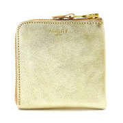 ハーフウォレット コインケース カードケース 札入れ レザー 金 銀 ゴールド シルバー