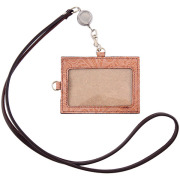 IDカードホルダー 本革 日本製 IDケース リール付き レザー 花柄 レディース ユニセックス