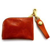 コインケース カードケース 小銭入れ コンパクト ウォレット 山羊革 カラフル ブラウン