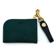 小銭入れ コインケース L字ファスナー ループ付き 日本製