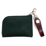 コインケース カードケース コンパクト L字ファスナー ループ付き 本革 レザー メンズ 