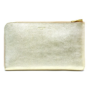 長財布 L字ファスナー トラベルウォレット 金 銀 ゴールド シルバー