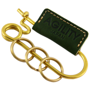 安全ピン キーホルダー キーリング 牛革 革小物 日本製