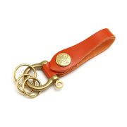 キーホルダー キーリング ベルトループ ストラップ オレンジ