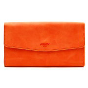 長財布 フラップ財布 フラップ 大容量 シンプル 革 本革 牛革 薄い 