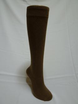 ダイヤ柄ハイソックス（ずり落ちない） 2足組