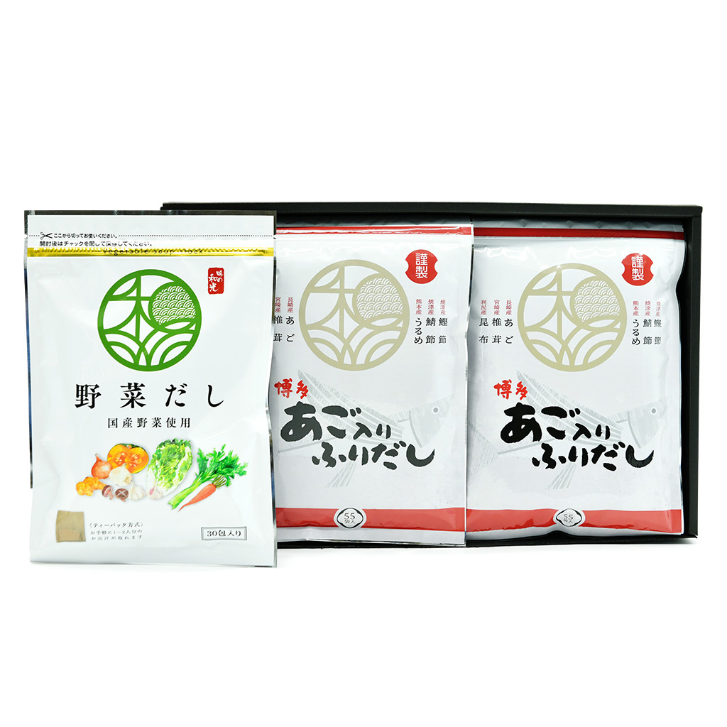 博多あご入りふりだしと野菜だしのセット　「華」はな