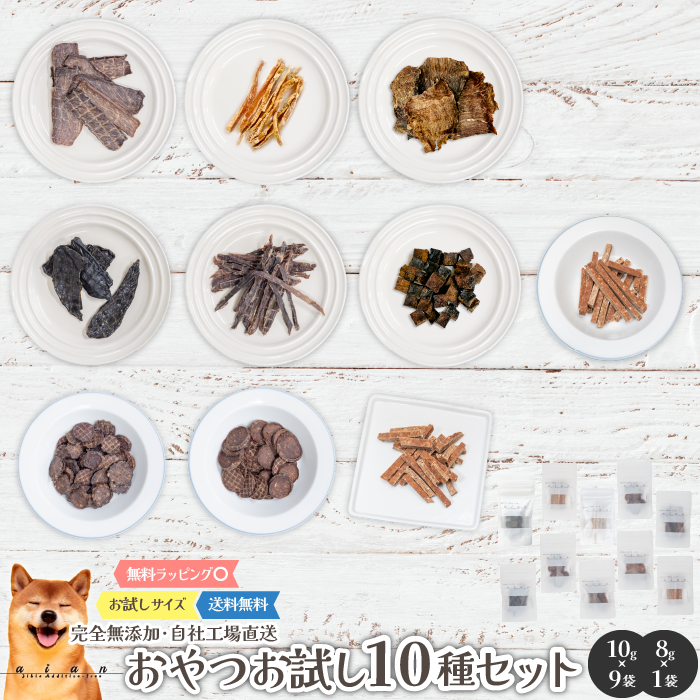 無添加おやつお試し10種セット(8g～10g)