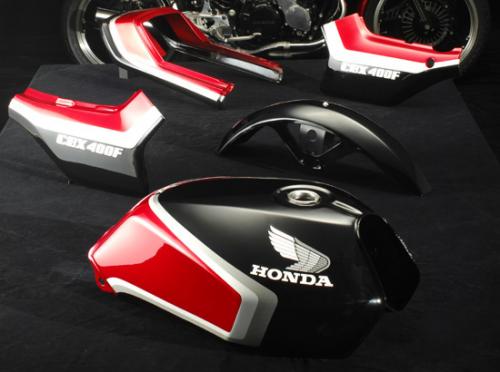 ラインステッカーセット黒赤2型 CBX400F