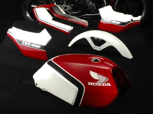 ラインステッカーセット赤白1型 CBX400F
