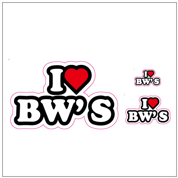 I LOVE　BW'S ステッカー