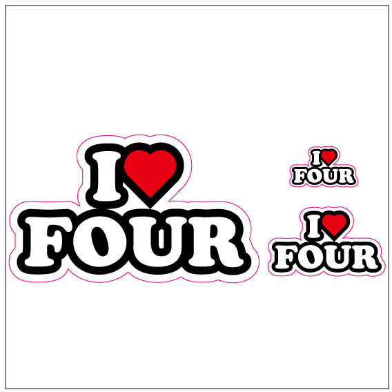 I LOVE FOUR ステッカー