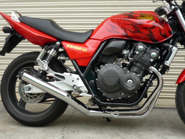 CB400SF REVO NC42  ショート管 メッキ マフラー