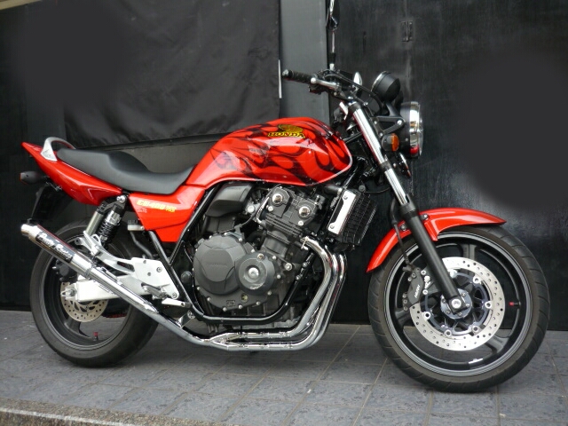 CB400SF REVO NC42 分割式 42.7π (極) メッキ マフラー