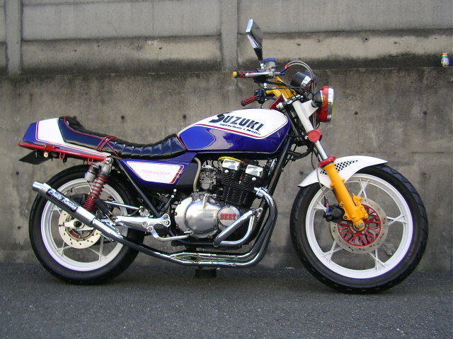 GSX400F 分割式 42.7π (極) メッキ マフラー