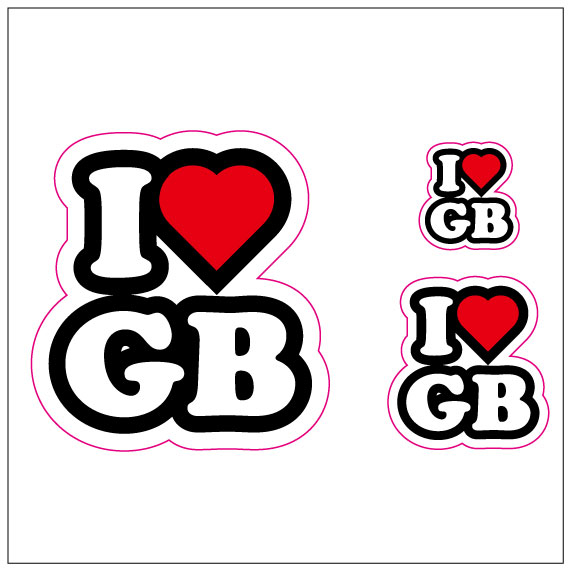 I LOVE GB ステッカー