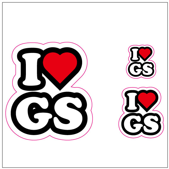 I LOVE GS ステッカー
