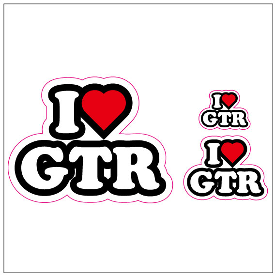 I LOVE GTR ステッカー