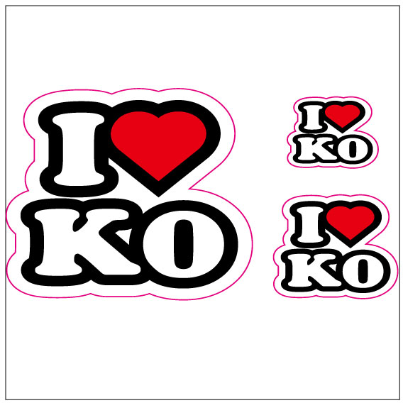 I LOVE KO ステッカー