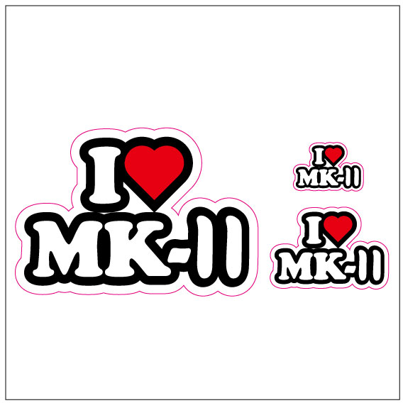 I LOVE MK-2 ステッカー