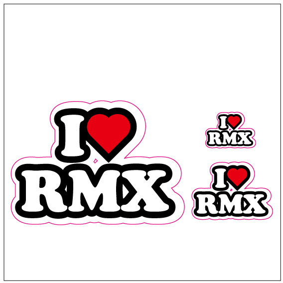 I LOVE RMX ステッカー
