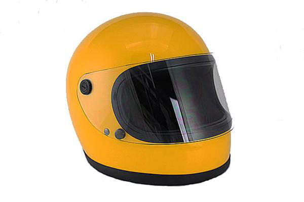 ビンテージフルフェイスヘルメット ７０Ｓ　イエロー