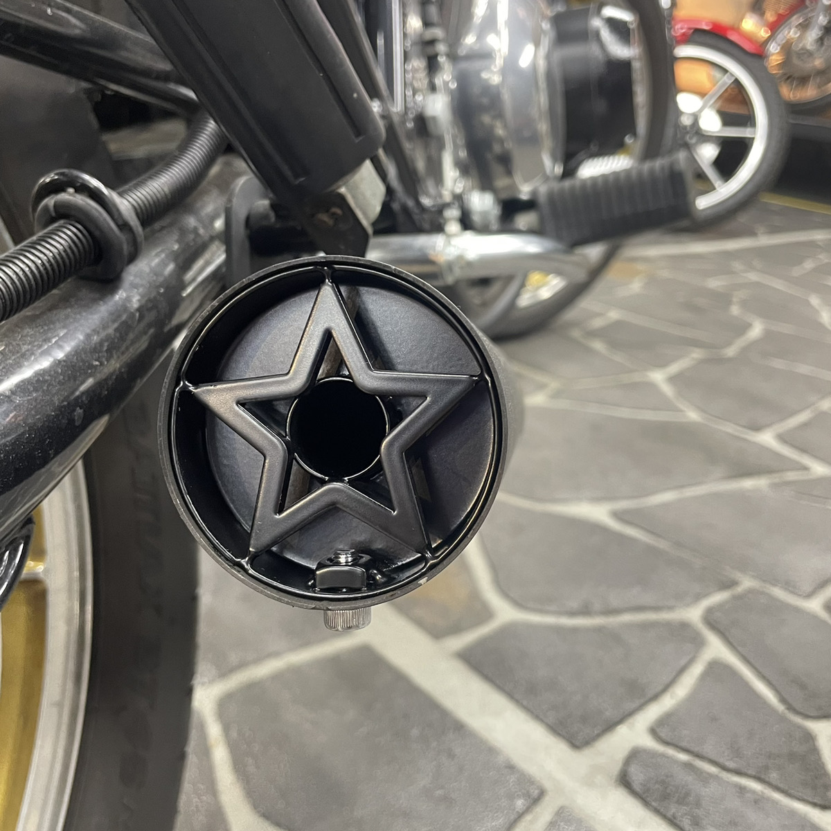 ７０パイ ショート管用　星型 バッフル　蓋式