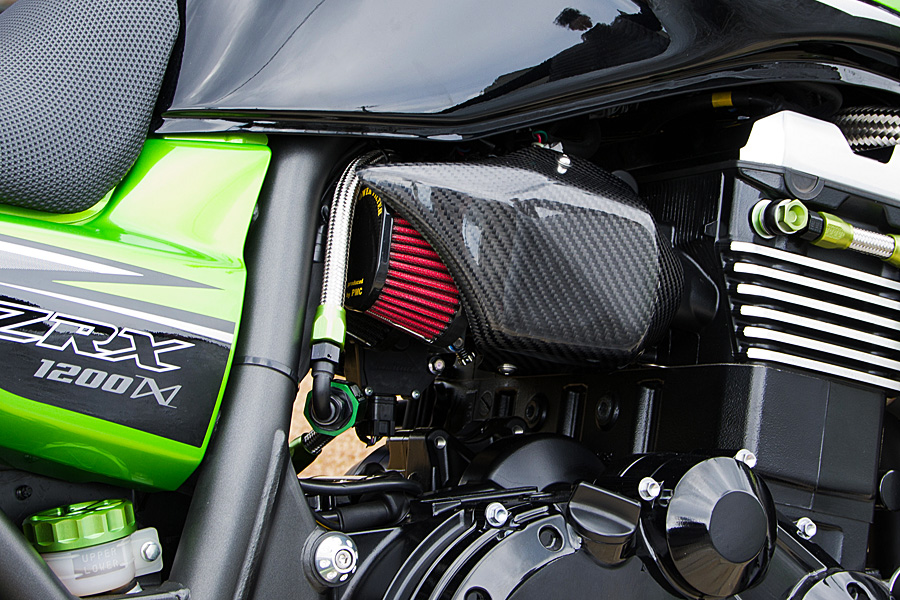 ZRX1200DAEG カーボンインジェクションカバー (綾織)
