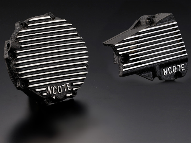 NC07クラッチカバー&スプロケカバーセット　ブラック+イージークラッチレリーズ ブラック