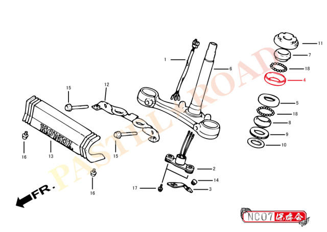 ステアリングトップボールレース