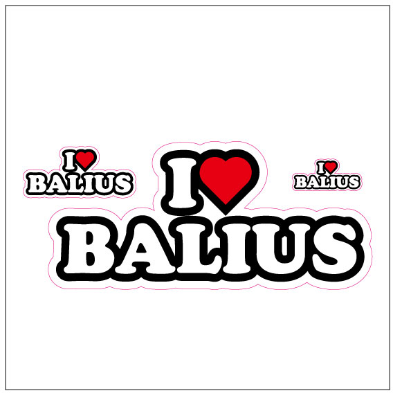 I LOVE BALIUS ステッカー バリオス　バリウス